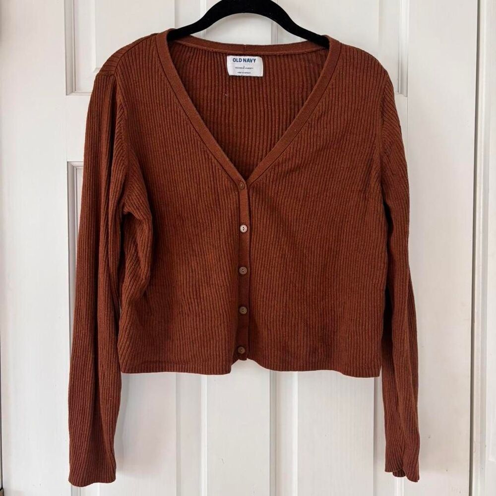 Old-navy Women's Brown and Orange Cardigan